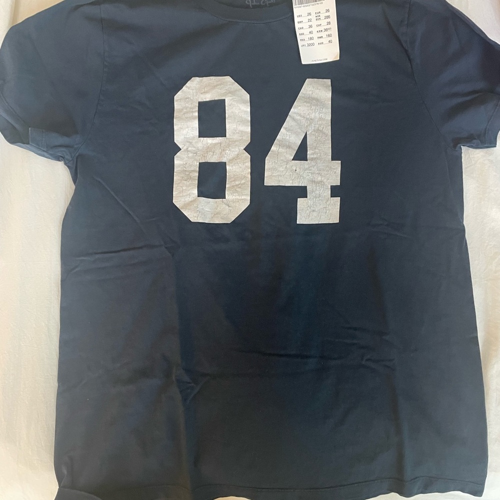 Brandy Melville Blue and White Short Sleeve Tee